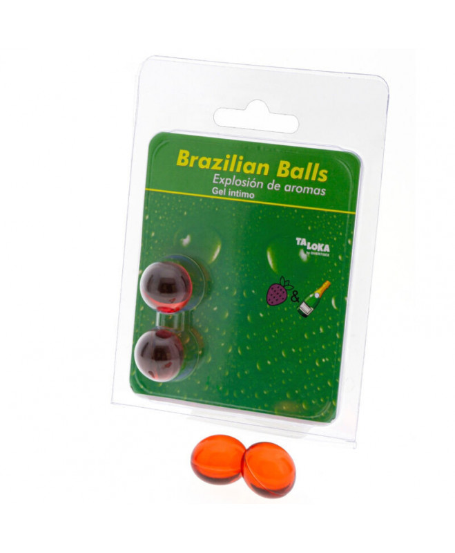 TALOKA 2 BRAZILIAN BALLS STRAWBERRIES & CHAMPAGNE INTIMATE GEL