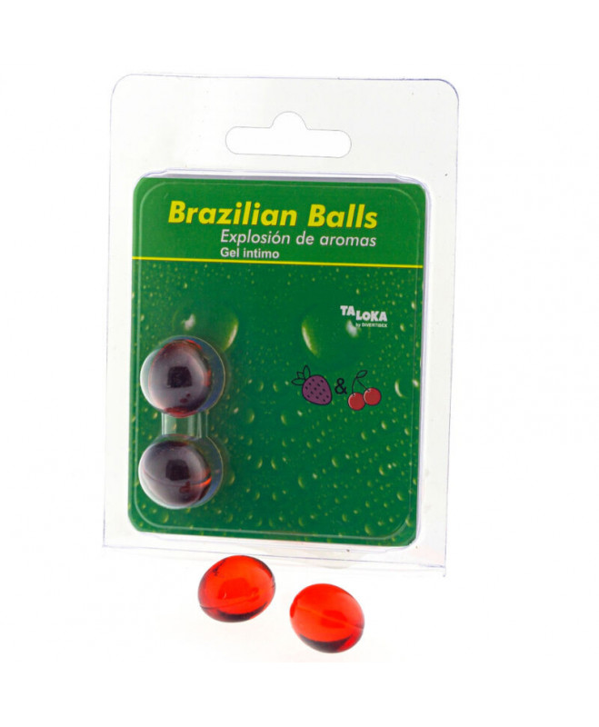 TALOKA 2 BRAZILIAN BALLS STRAWBERRY & CHERRY INTIMATE GEL