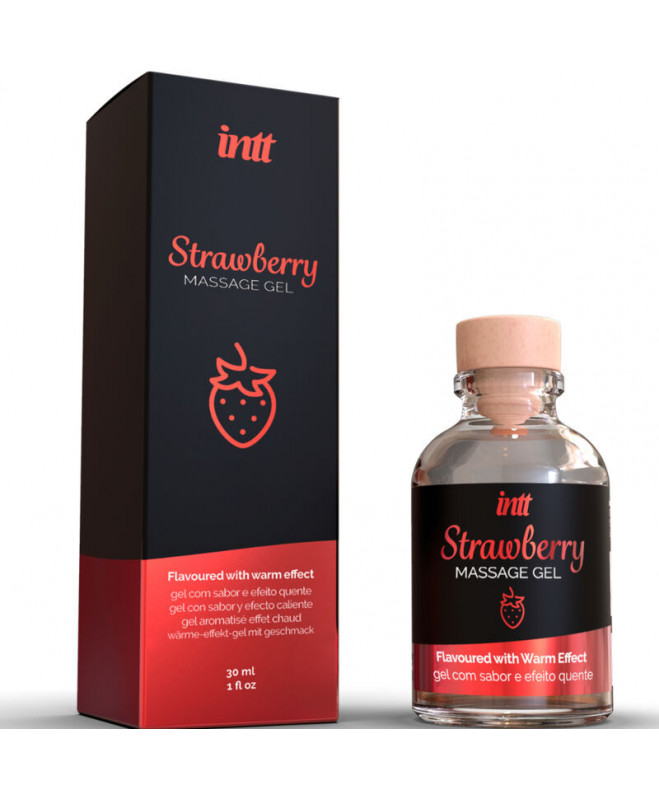 INTT MASSAGE & ORAL SEX - HOT EFFECT STRAWBERRY FLAVOR MASSAGE GEL 30 ML