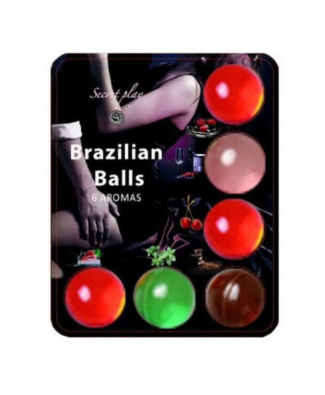 SECRETPLAY BRAZILLIAN BALLS LUBRICANT HOT BALLS 6 UNITS