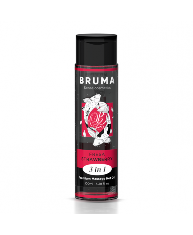 BRUMA - PREMIUM MASSAGE HOT OIL STRAWBERRY 3 IN 1 - 100 ML