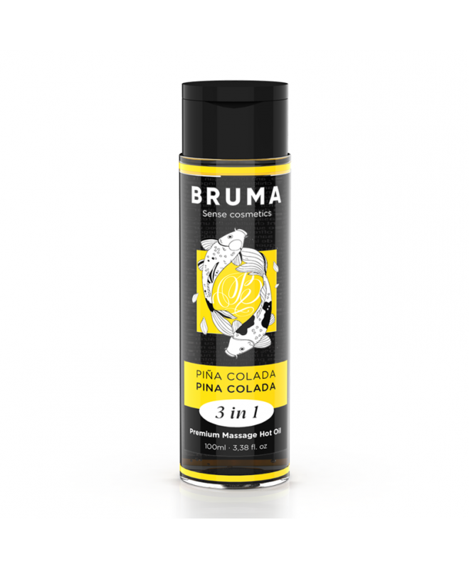 BRUMA – PREMIUM MASAŽAS KARŠTAS ALIEJUS PINA COBRUMA - PREMIUM MASSAGE HOT OIL PINA COLADA 3 IN 1 - 100 MLLADA 3 IN 1 – 100 ml