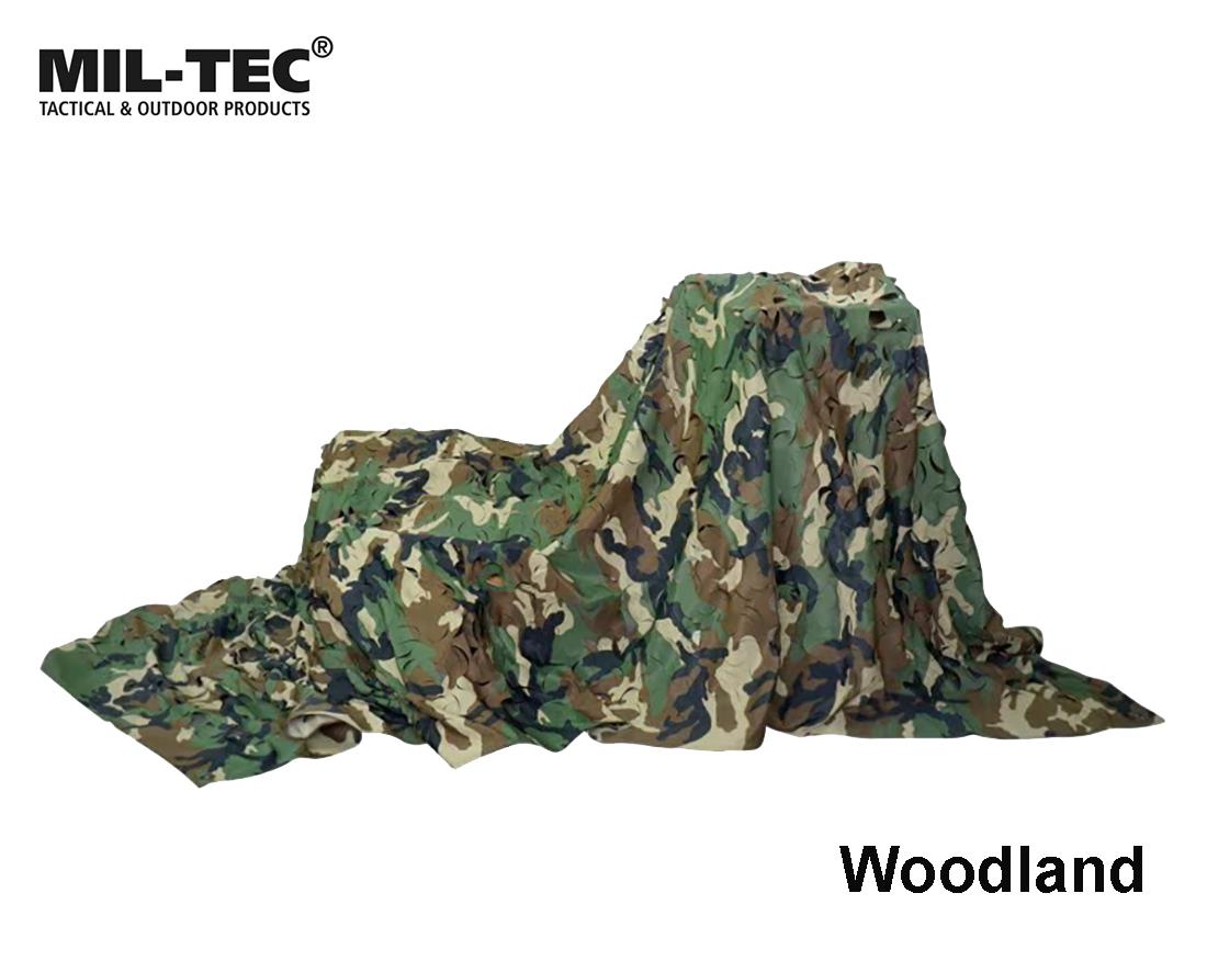 Mil-Tec Laser Cut maskavimo tinklelis 1,5 x 3 m Woodland MLP išsiuntimas 9 d.