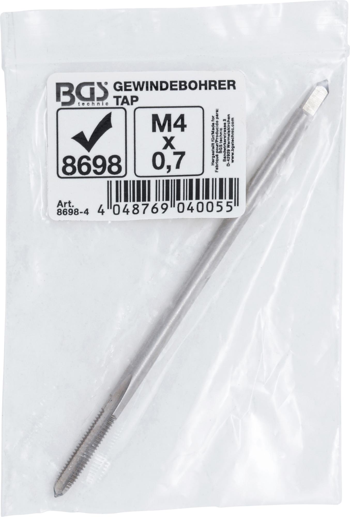 Sriegiklis M4 x 0.7 x 100 mm iš rinkinio BGS 8698 (8698-4)