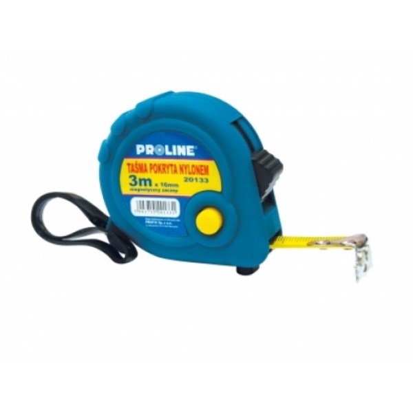 Ruletė 5 m x 19 mm gumuota su magnetu Proline