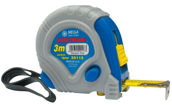 Ruletė 2 m x 16 mm gumuota MEGA