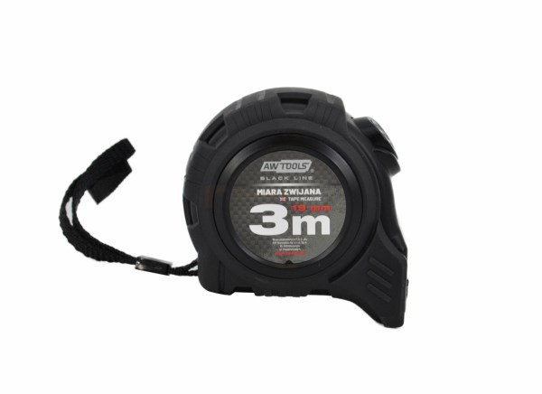 Ruletė 3 m x 19 mm su magnetu ir automatiniu stabdžiu AW-Tools