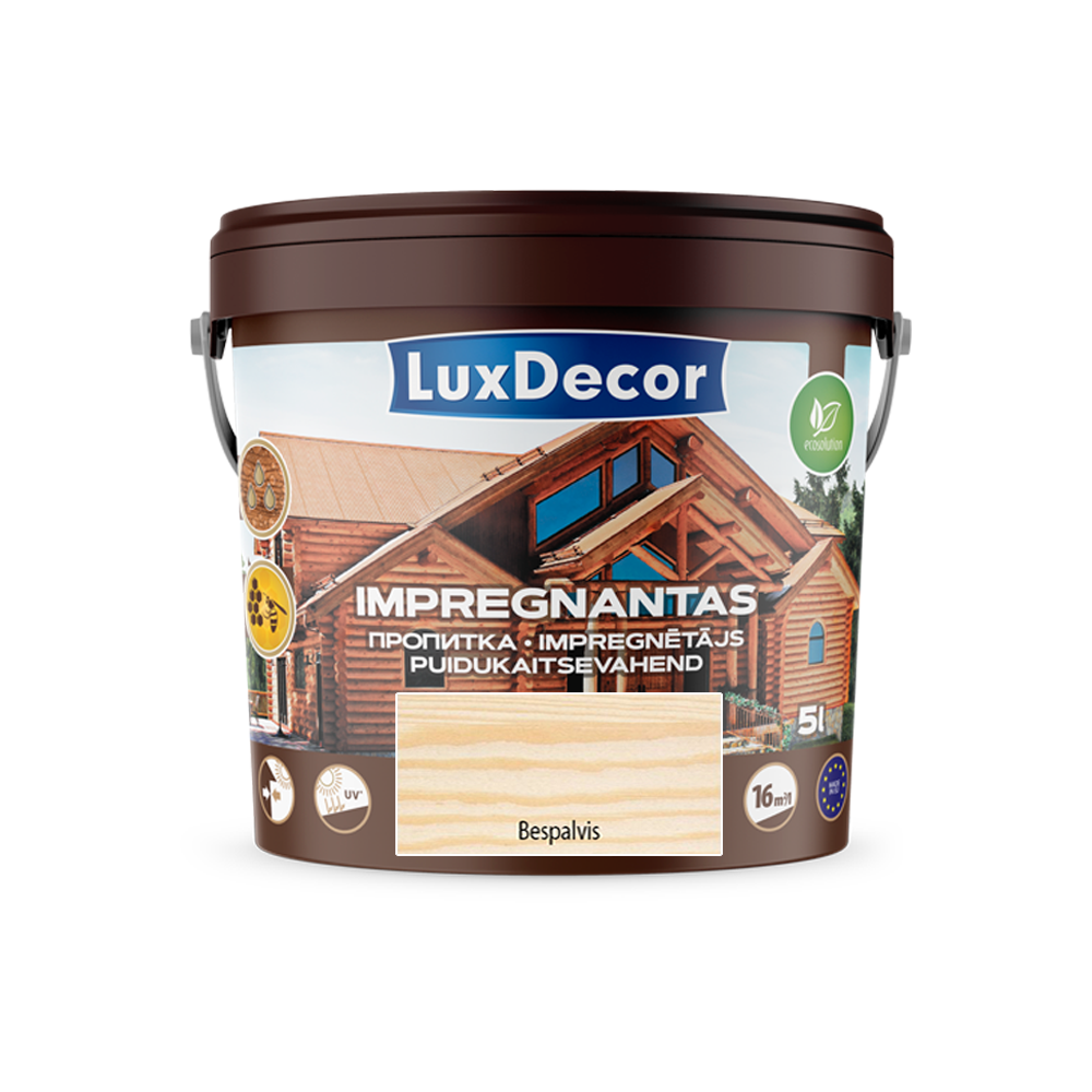 Medienos impregnantas LUXDECOR, bespalvis, 5 l