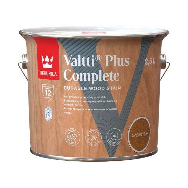 Medienos dažyvė TIKKURILA VALTTI PLUS COMPLETE, šilko matiniai, tikmedžio sp., 2,5 l