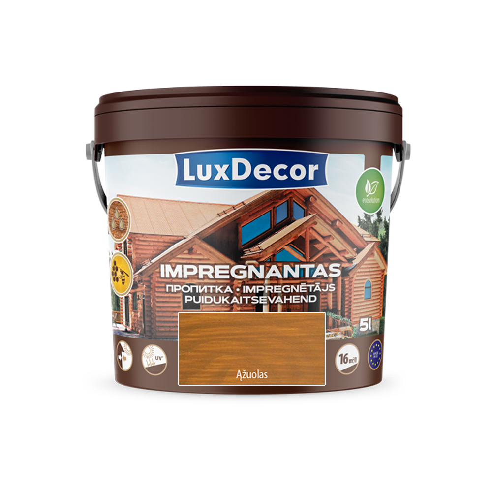 Medienos impregnantas LUXDECOR, ąžuolo sp., 5 l