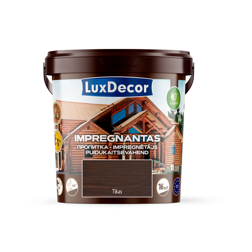 Medienos impregnantas LUXDECOR, tikmedžio sp., 1 l