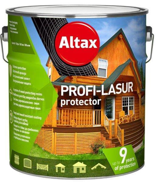 Medienos impregnantas ALTAX PROFI-LASUR PROTECTOR, rudos sp., 2,5 l