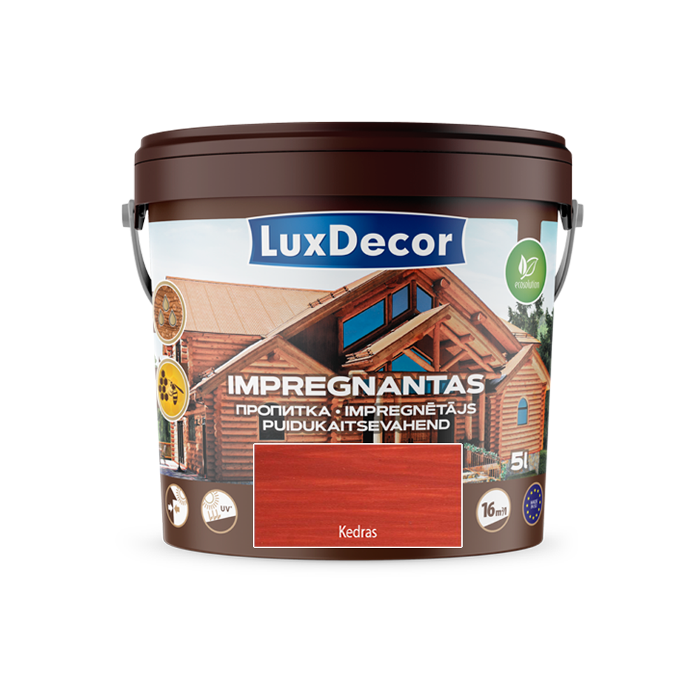 Medienos impregnantas LUXDECOR, kedro sp., 5 l