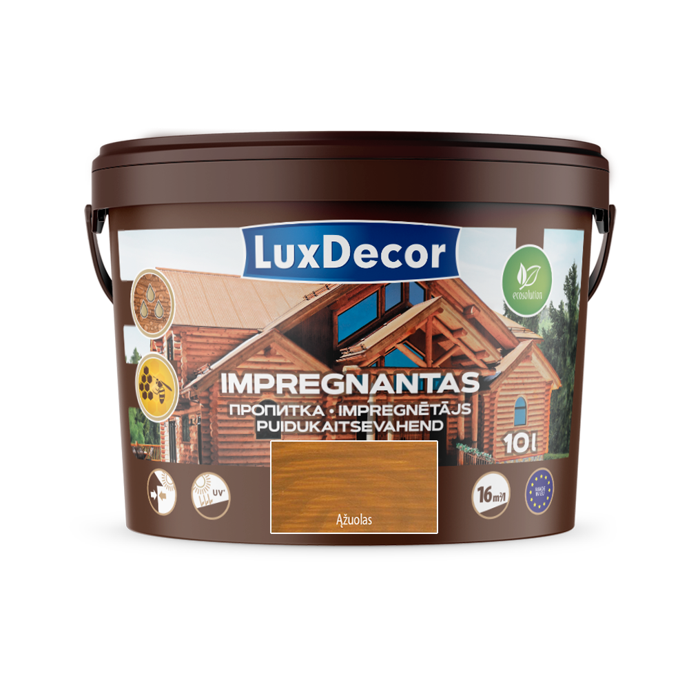 Medienos impregnantas LUXDECOR, ąžuolo sp., 10 l