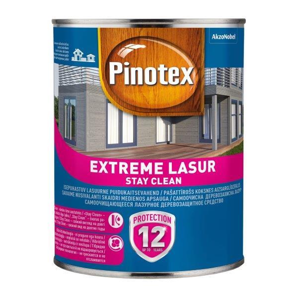 Medienos lazūra PINOTEX EXTREME LASUR, baltos sp., 1 l