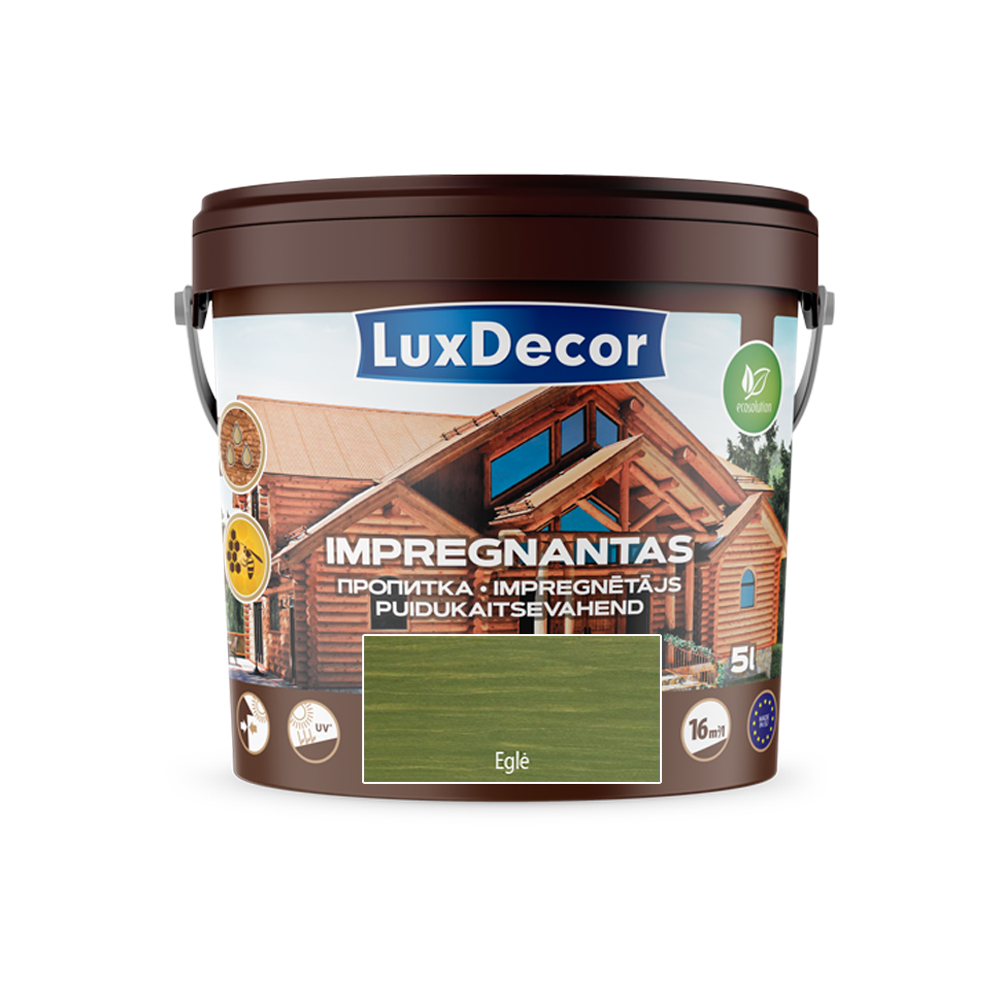 Medienos impregnantas LUXDECOR, eglės sp., 5 l