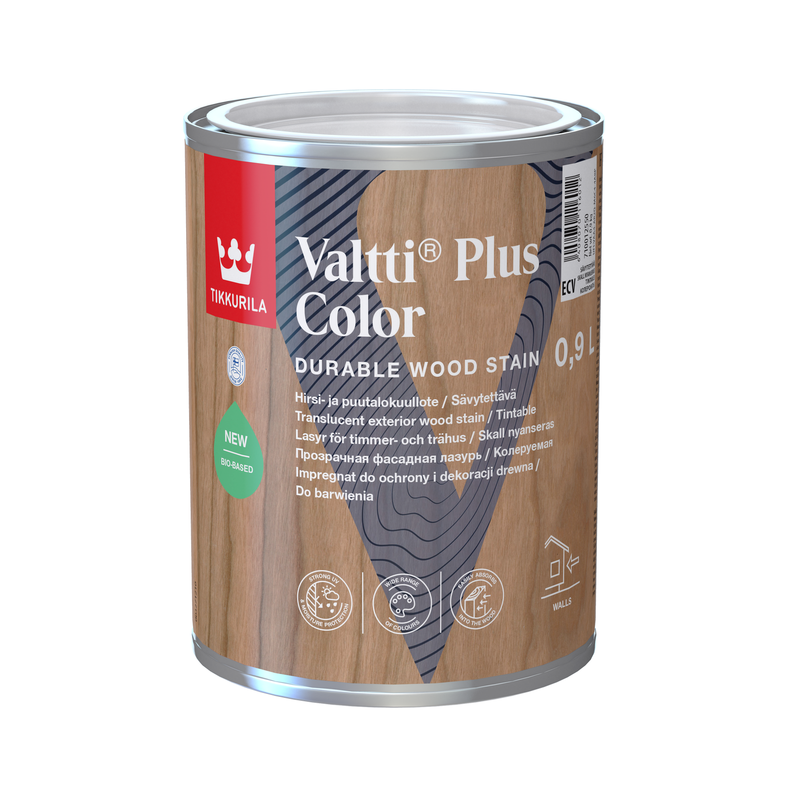 Medienos dažyvė TIKKURILA VALTTI PLUS COLOR, EP bazė, 0,9 l