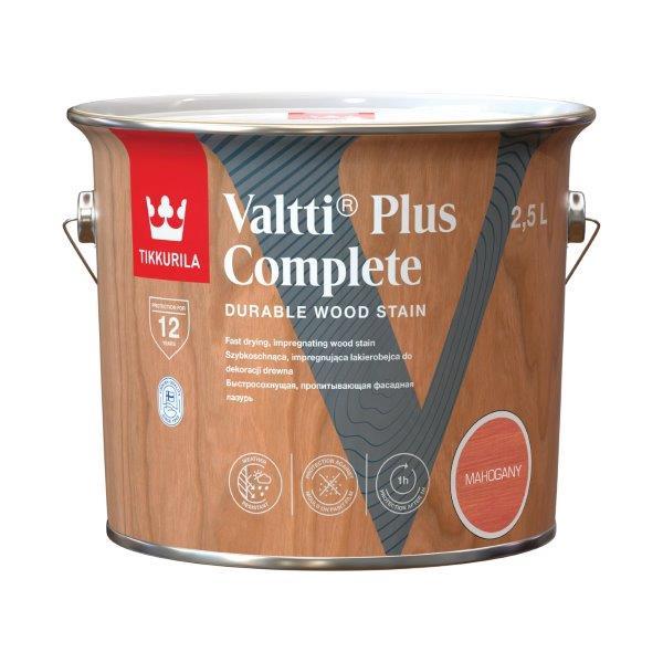 Medienos dažyvė TIKKURILA VALTTI PLUS COMPLETE, šilko matiniai, raudonmedžio sp., 2,5 l