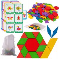 Lavinamasis žaidimas Medinė geometrinė dėlionė 155 vnt