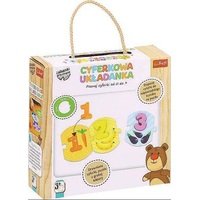 Medinė kartoninė dėlionė su skaičiais, 20 vnt