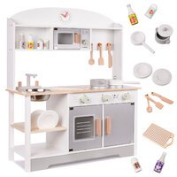 Vaikiška medinė virtuvė MDF MODERN CLASSIC+ priedai, 82cm