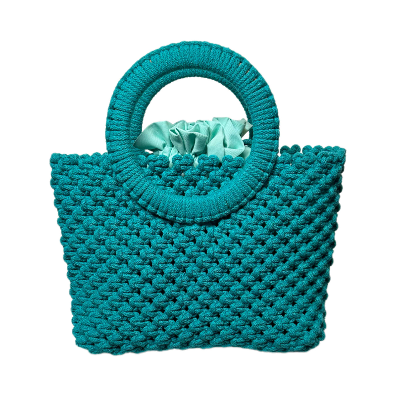 Macrame rankinė - Maia - turkio spalvos