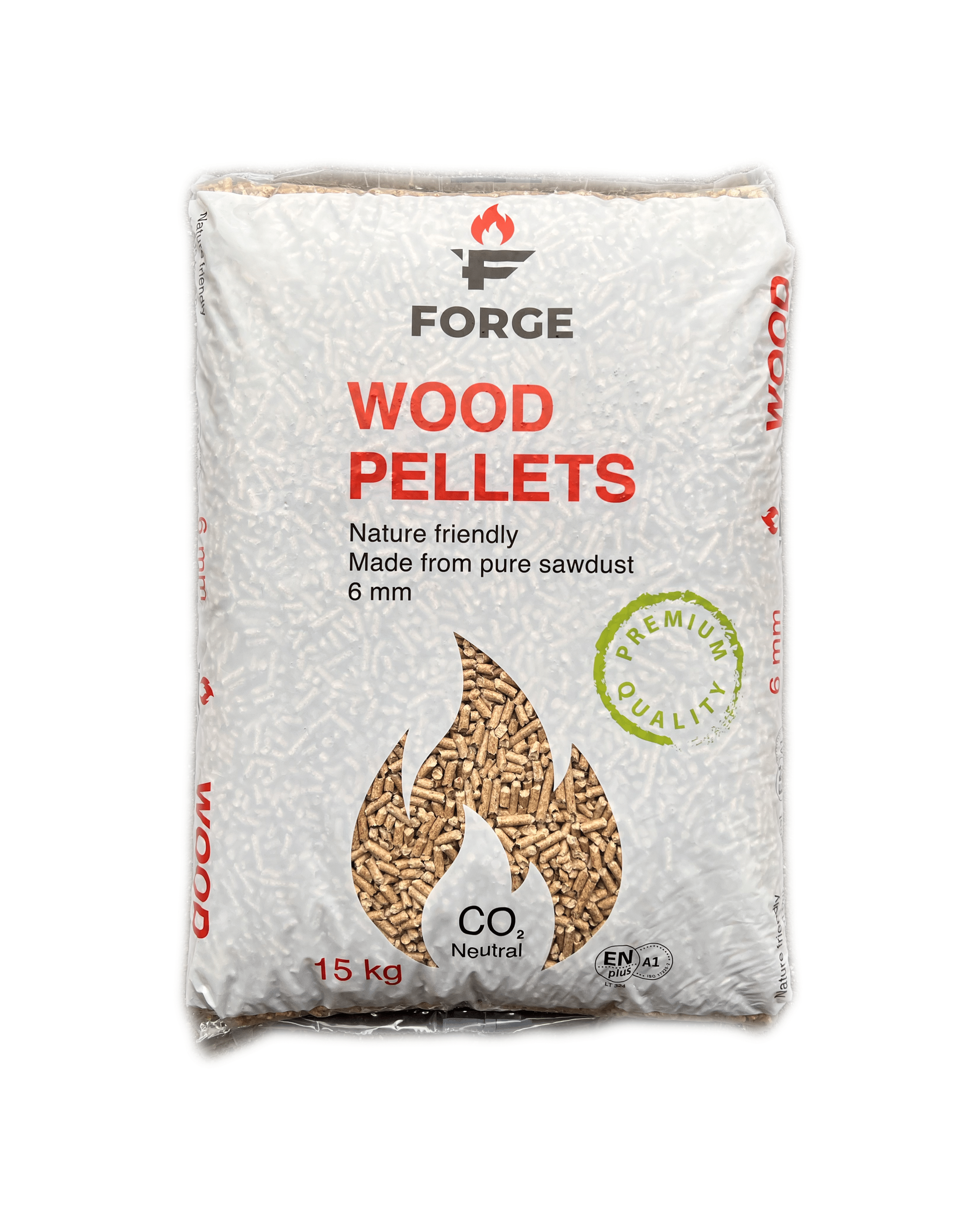 Forge medžio pjuvenų granulės, 15 kg