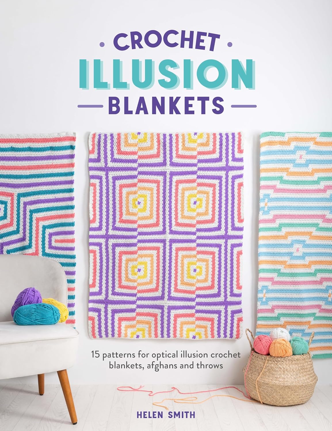 Crochet Illusion Blankets: 15 Eye-Catching 3D Effect Patterns Instruction Book (Paperback) Featuring Intarsia Technique - 1 Piece