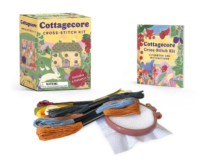 Cottagecore Cross-Stitch Kit: Book + 4 Patterns