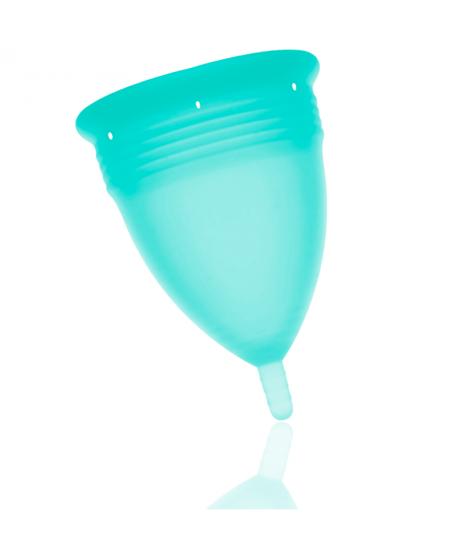 STERCUP MENSTRUAL CUP SIZE L AQUAMARINE COLOR FDA SILICONE