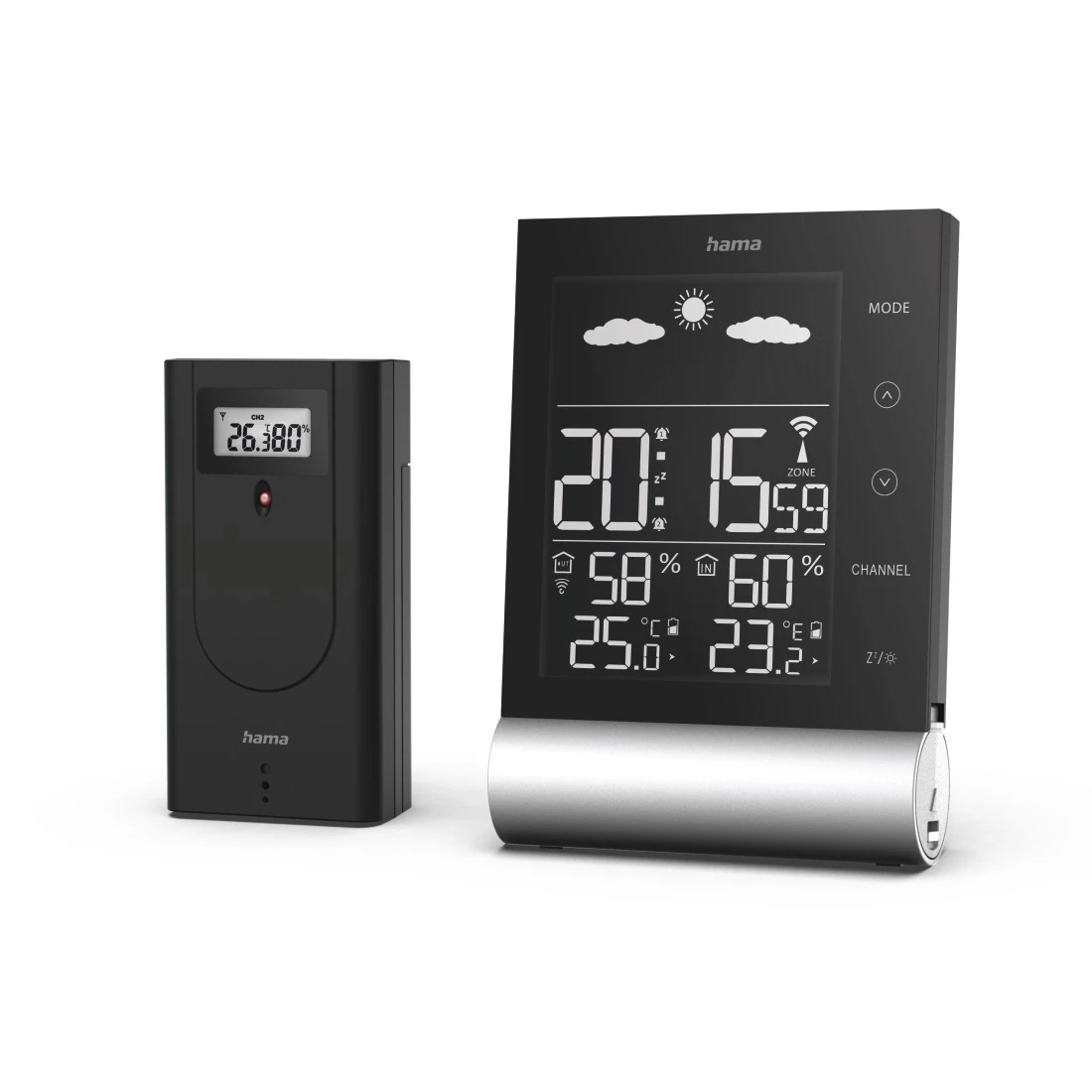 Hama 00186417 Weather Station Black Line black