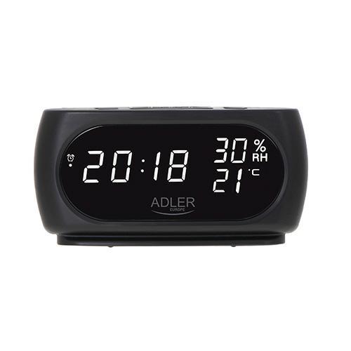 Skaitmeninis laikrodis su termometru Adler AD 1186 Black