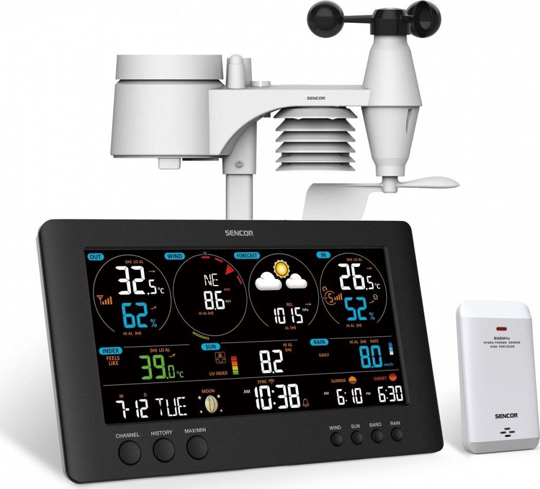 Weather station Sencor Sencor Professional METEO WiFi station SWS 12500 LCD 21.4cm Color