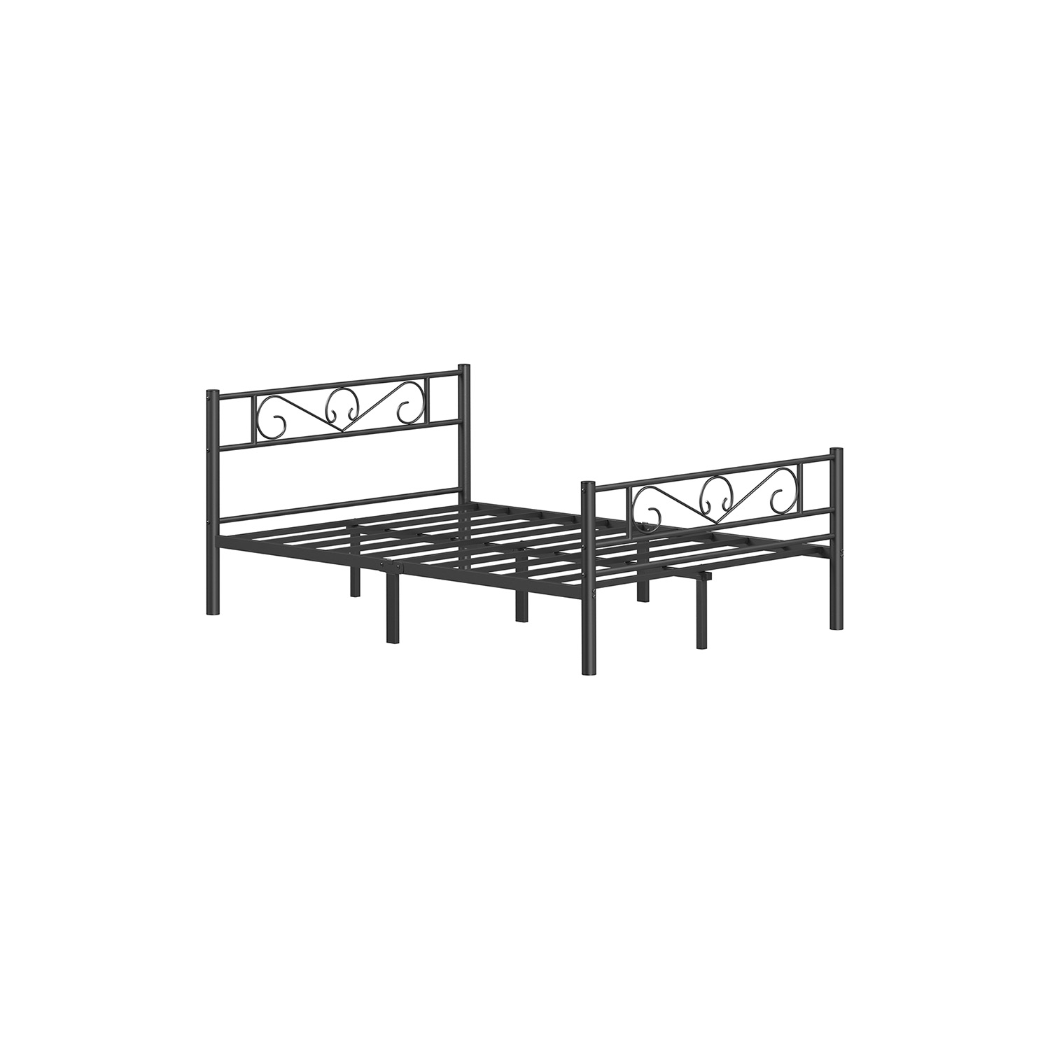 Plieninė dvigulė Lova 140 x 200 cm | Apkrova 454 kg | 208 x 141,8 x 86,4 cm | Juoda