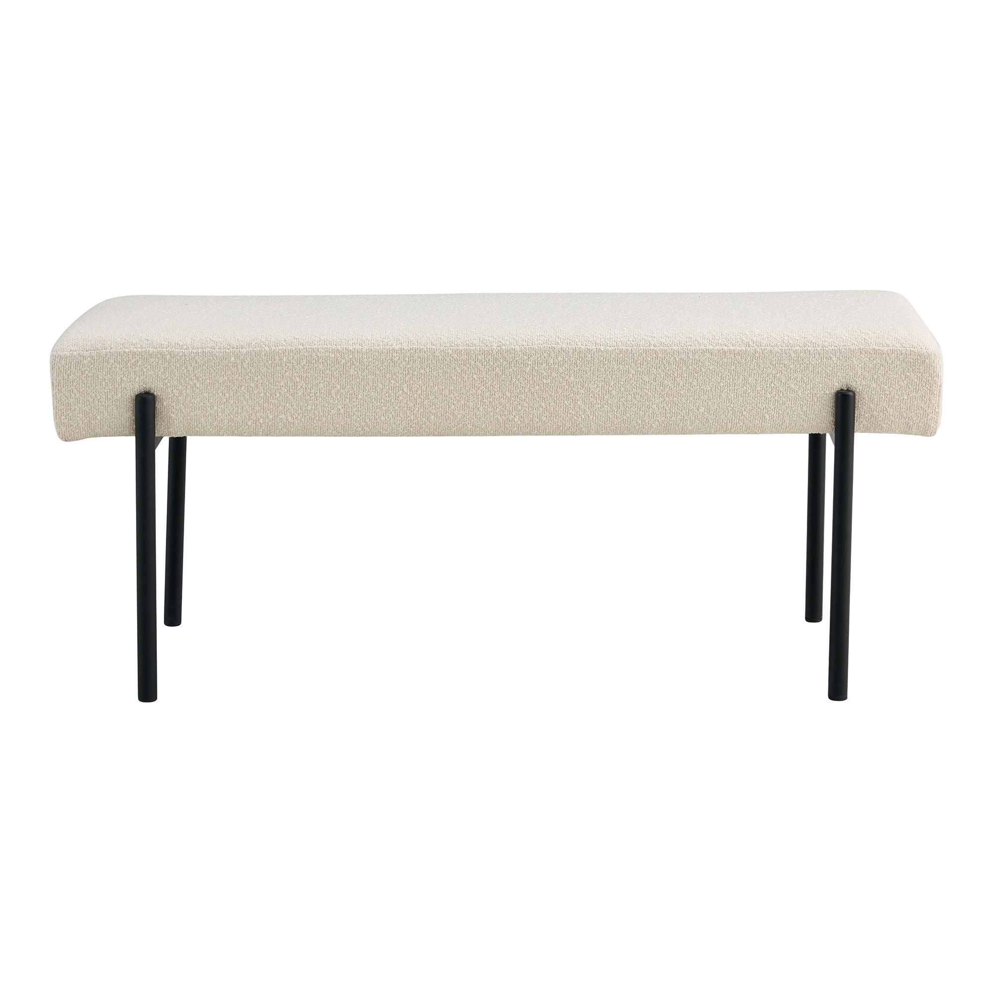 Modernus švelnus minkštasuolis | 100 x 42,5 x 36 cm | Balta