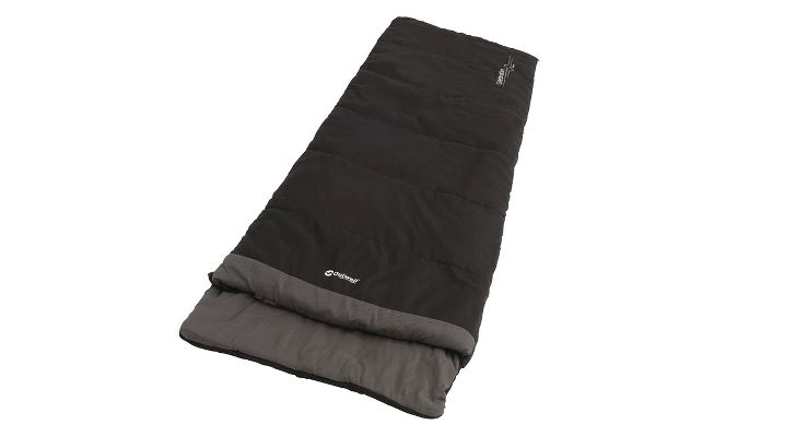 Miegmaišis Outwell Celebration Lux, Sleeping Bag, 225 x 80 cm, 2 way open - auto lock, L-shape, Black