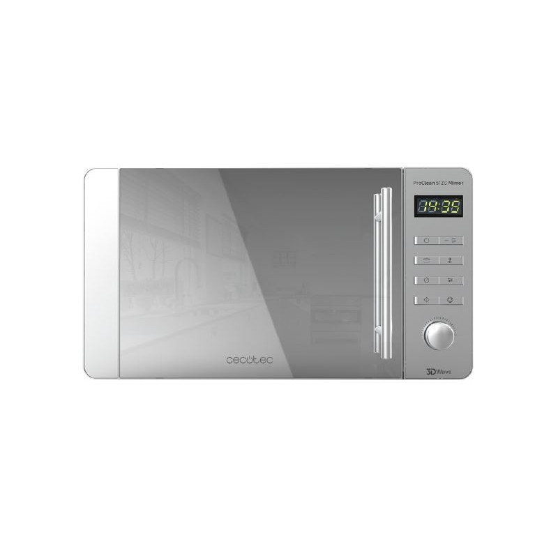 Mikrobangų krosnelė Cecotec ProClean 5120 Mirror, laisvai pastatoma, 20 L, 700 W, grilis, nerūdijančio plieno