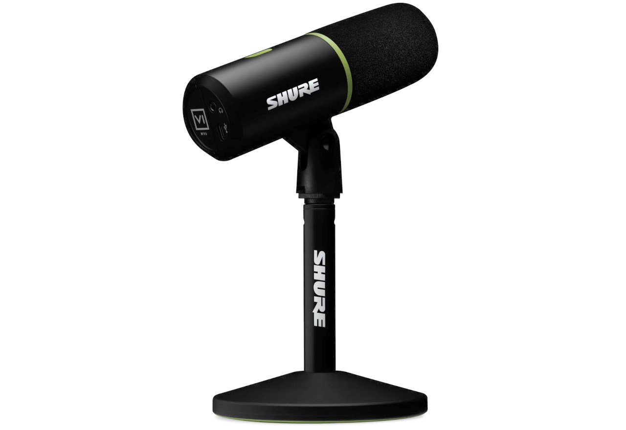 Shure MV6 - USB-C kardioidinis dinaminis mikrofonas žaidėjams ir transliuotojams