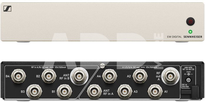 EW-D ASA 4-Way Active Antenna Splitter with DC Distribution for EW-D Wireless Systems