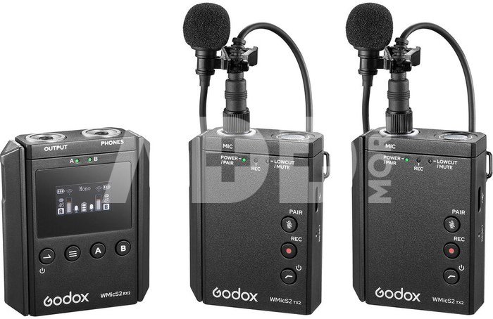 Godox WMicS2 Kit 2 UHF Wireless Microphone System