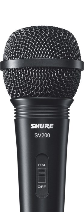 Shure SV200 mikrofonas Juoda Karaokės mikrofonas