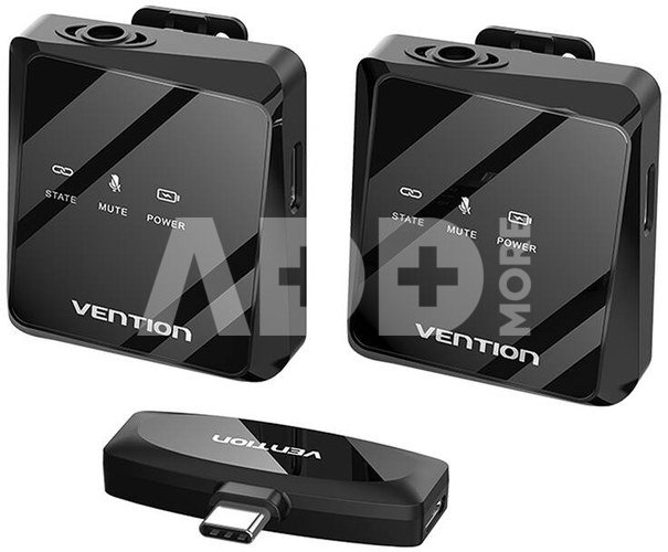 Wireless microphone x2 Vention NCBB0 USB-C (black)