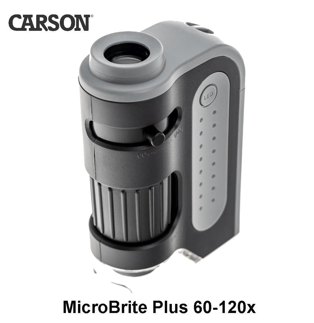 Carson MicroBrite Plus 60-120x kišeninis mikroskopas BLT išsiuntimas 1-3 d.