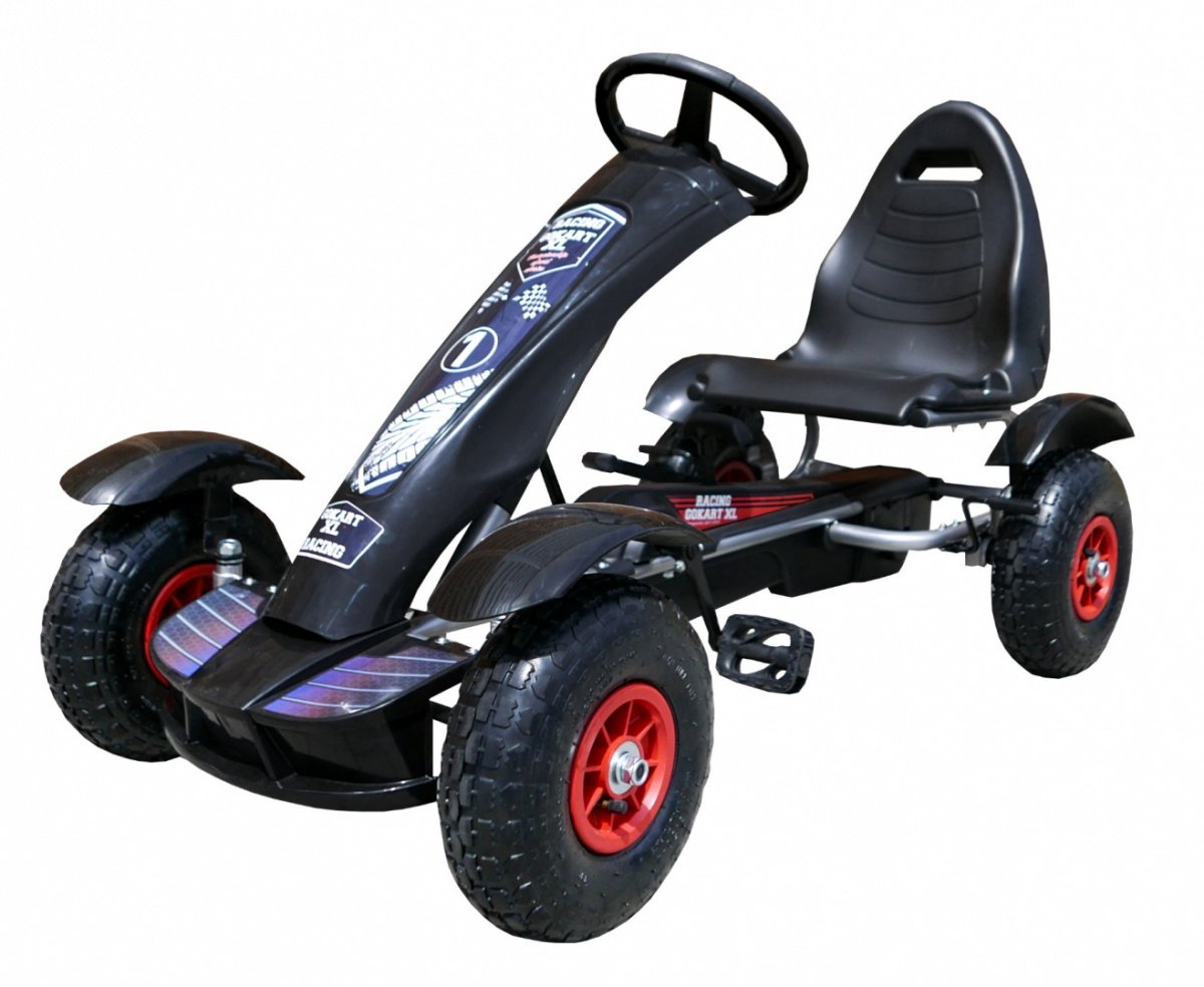Minamas kartingas Gokart, juodas