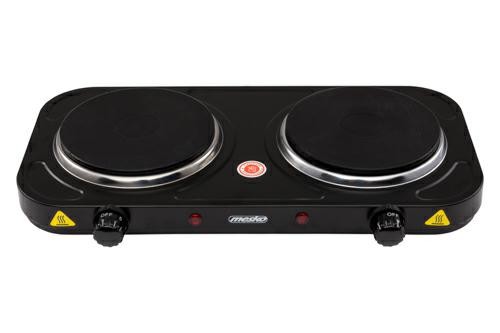 Mini viryklė Mesko Electric stove MS 6509 Number of burners/cooking zones 2, Black, Electric