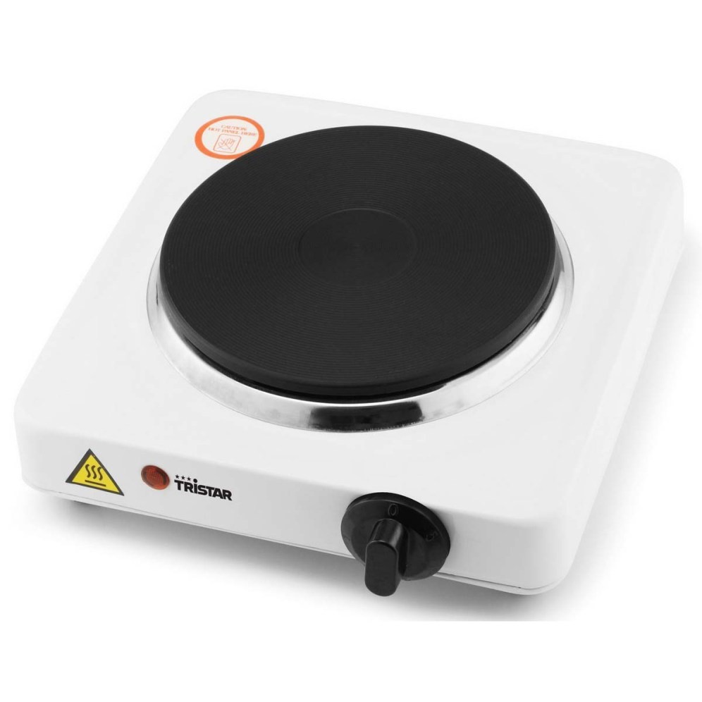 Viryklė Tristar Free standing table hob KP-6185 Number of burners/cooking zones 1, Rotary, Black, White, Hot plate, Electric