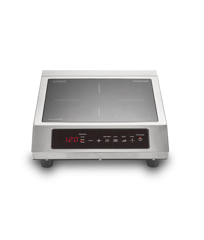 Indukcinė mini viryklė Caso Mobile Hob ProChef 3500 Induction Number of burners/cooking zones 1 Touch Timer Stainless Steel/Black