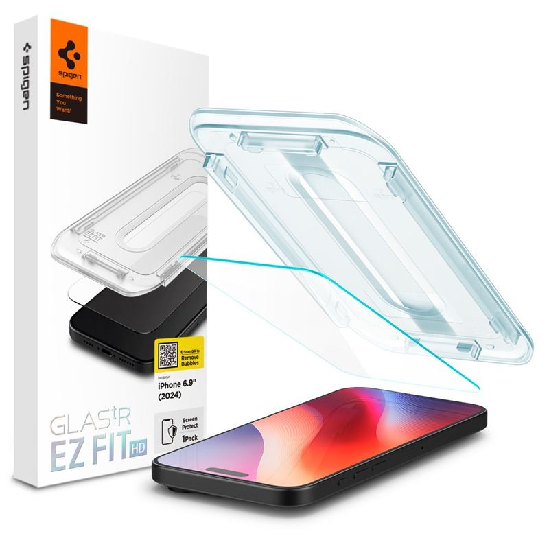 Spigen Glass tR EZ Fit HD 1 Pack, transparency - iPhone 16 Pro Max