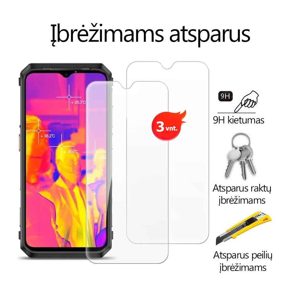 Ulefone Power Armor 18 Ultra / 18T Ultra ekrano apsauga (3 vnt.)