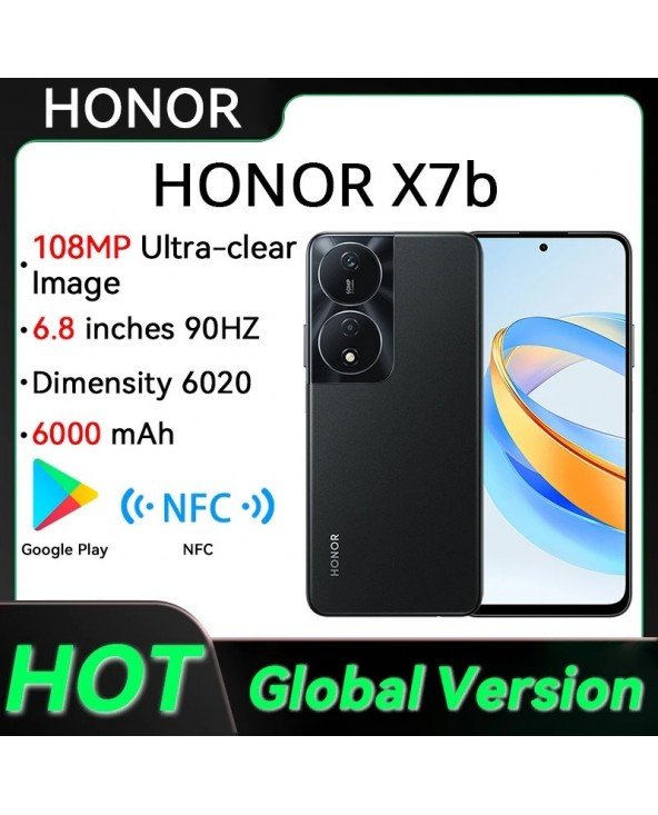 2024 HONOR X7b Pasaulinė versija 4G išmanusis telefonas Snapdragon 680 6,8 colių 90 Hz atnaujinimo dažnio ekranas 108 MP kamera